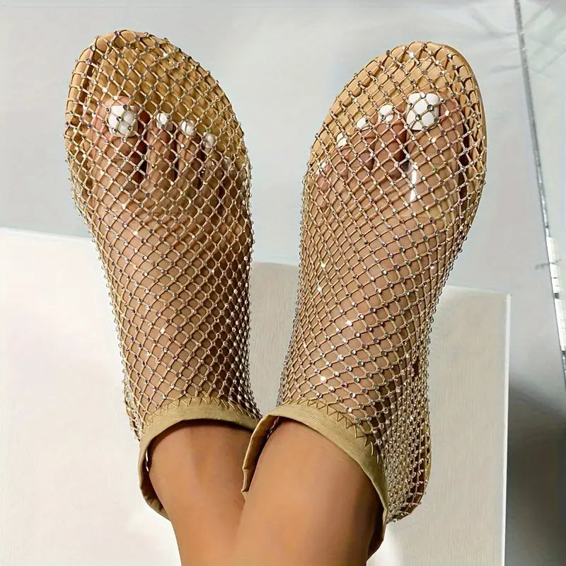 Edelsteen Elegantie™ - Trendy Mesh Sandalen