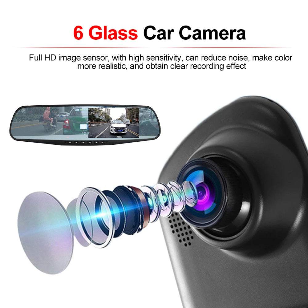 DriveProof™ – Full HD Dashcam Verwerkt in een Discrete Achteruitkijkspiegel