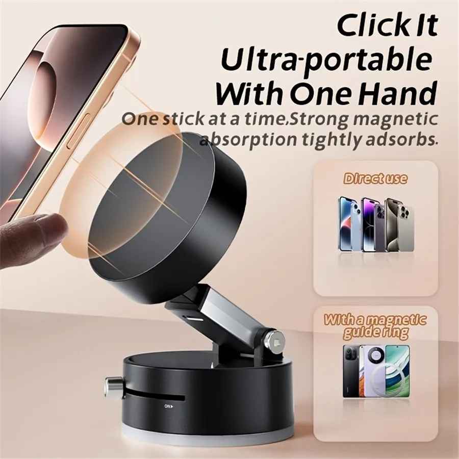 FlexMount™ – Magnetische Telefoonhouder met Sterke Zuignap