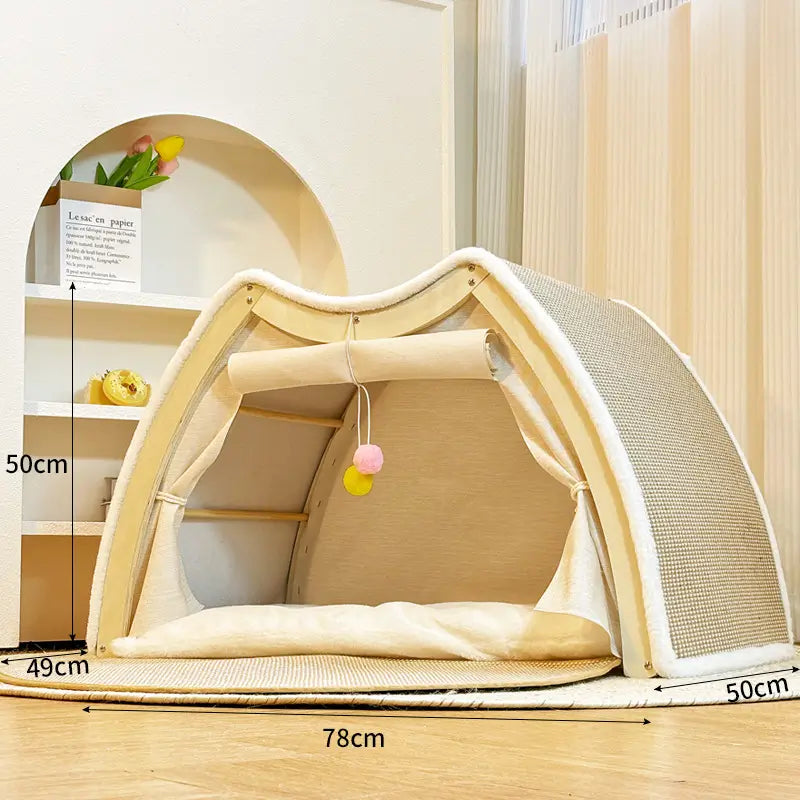 WhiskerVilla - Knusse kattenvilla met sisal krabdak