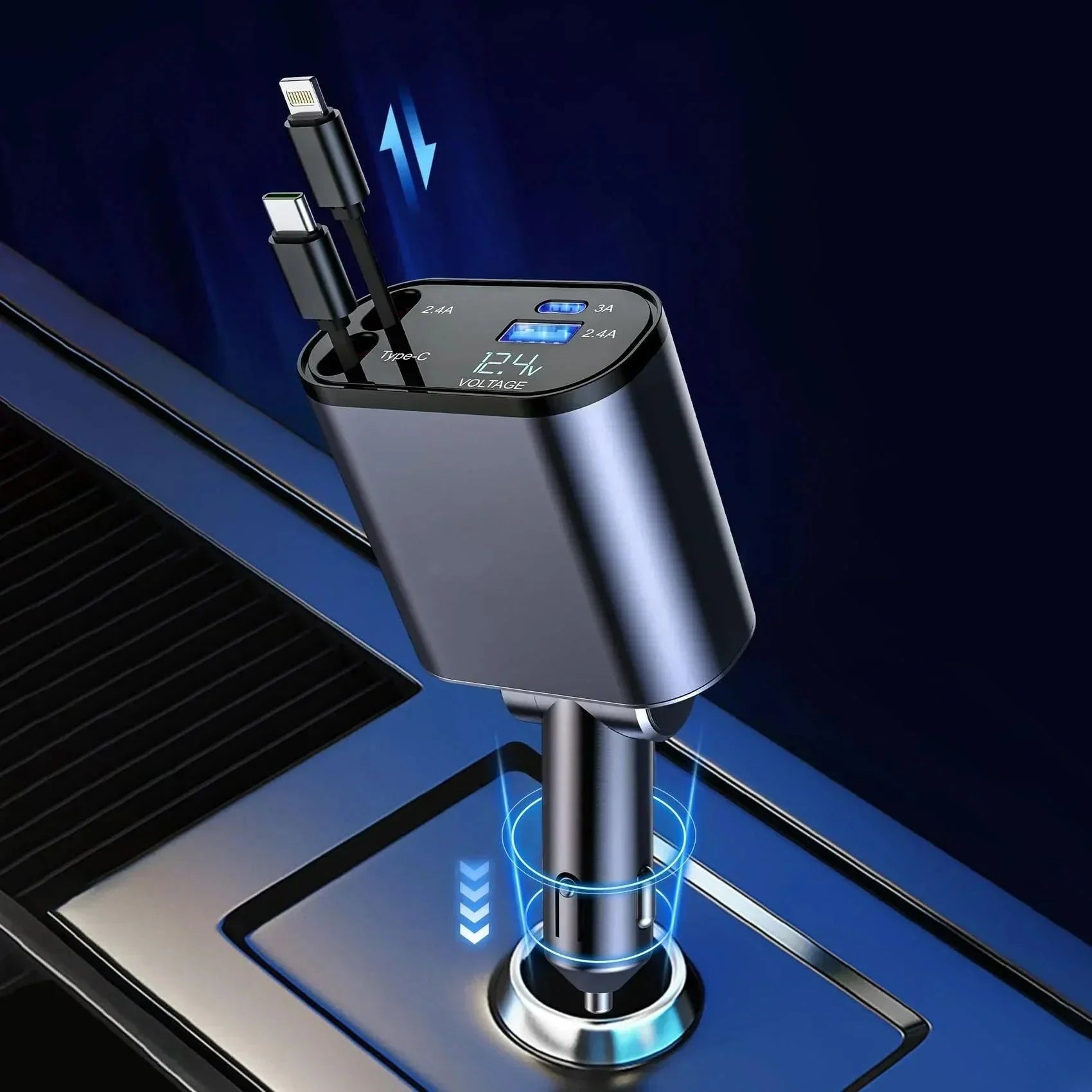 UltraCharge- Chargeur de voiture 4 en 1 | 50% KORTING