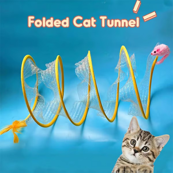 KittyMaze - Opvouwbare kattentunnel met geïntegreerde speeltjes