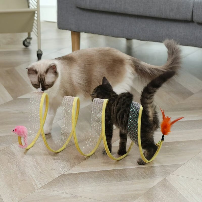 KittyMaze - Opvouwbare kattentunnel met geïntegreerde speeltjes