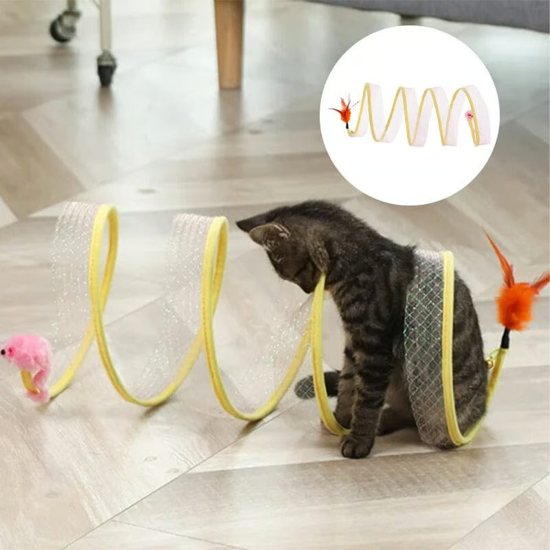 KittyMaze - Opvouwbare kattentunnel met geïntegreerde speeltjes