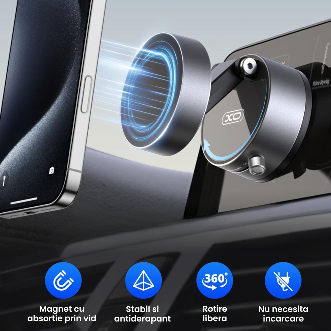 FlexMount™ – Magnetische Telefoonhouder met Sterke Zuignap