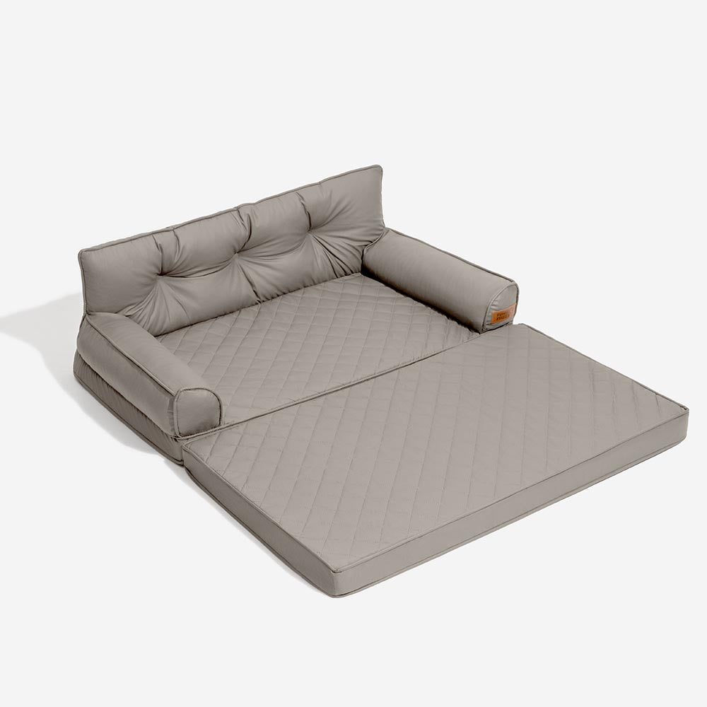 🐾 CoreLounge™ | Luxe Opvouwbaar Orthopedisch Hondenbed van Kunstleer – Extra Groot & Ondersteunend