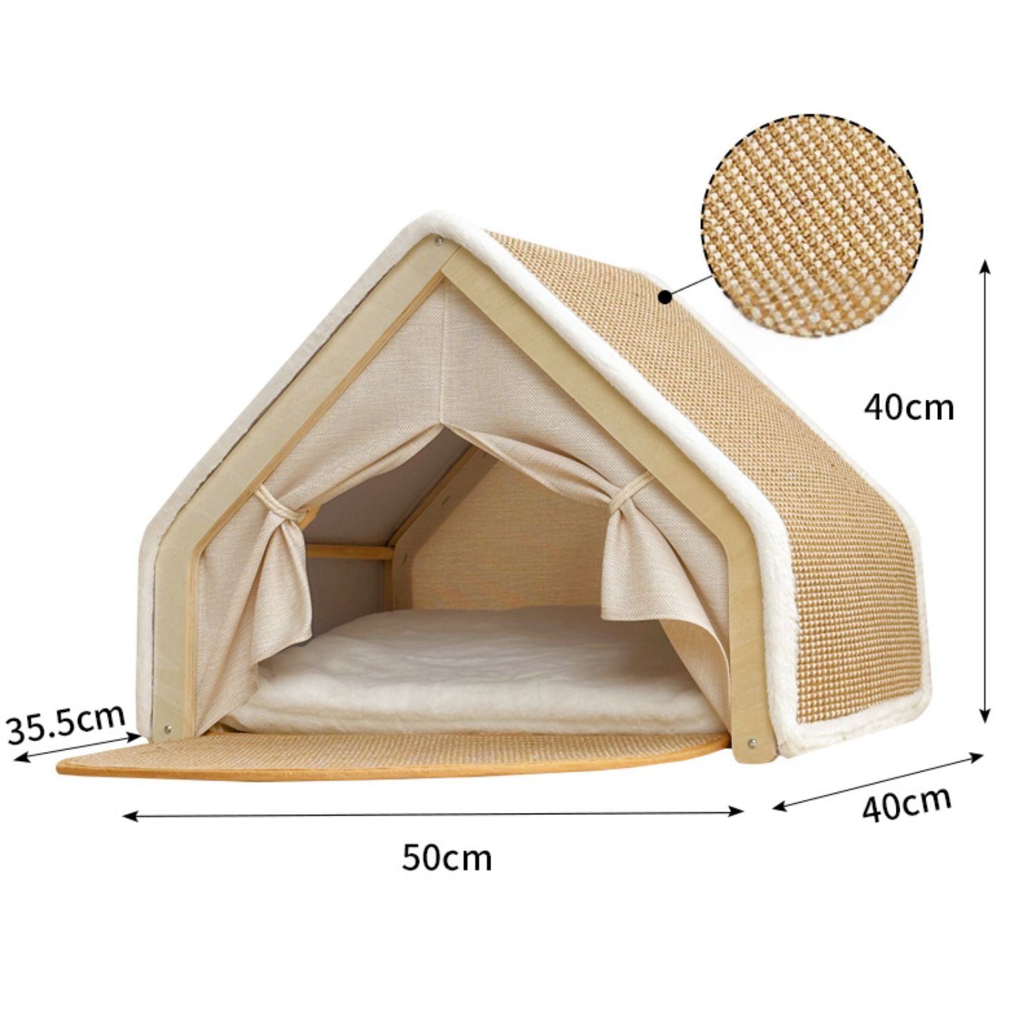 WhiskerVilla - Knusse kattenvilla met sisal krabdak